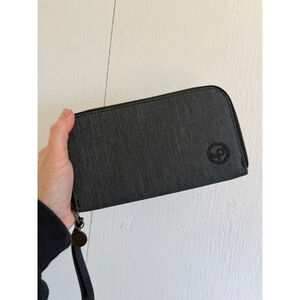 Pistil Designs "Sugar Daddy" Black Denim Zip-Around Wristlet Wallet